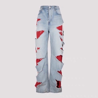 Balen ciaga Slashed  Large Baggy Jeans บาเลนเซียกา