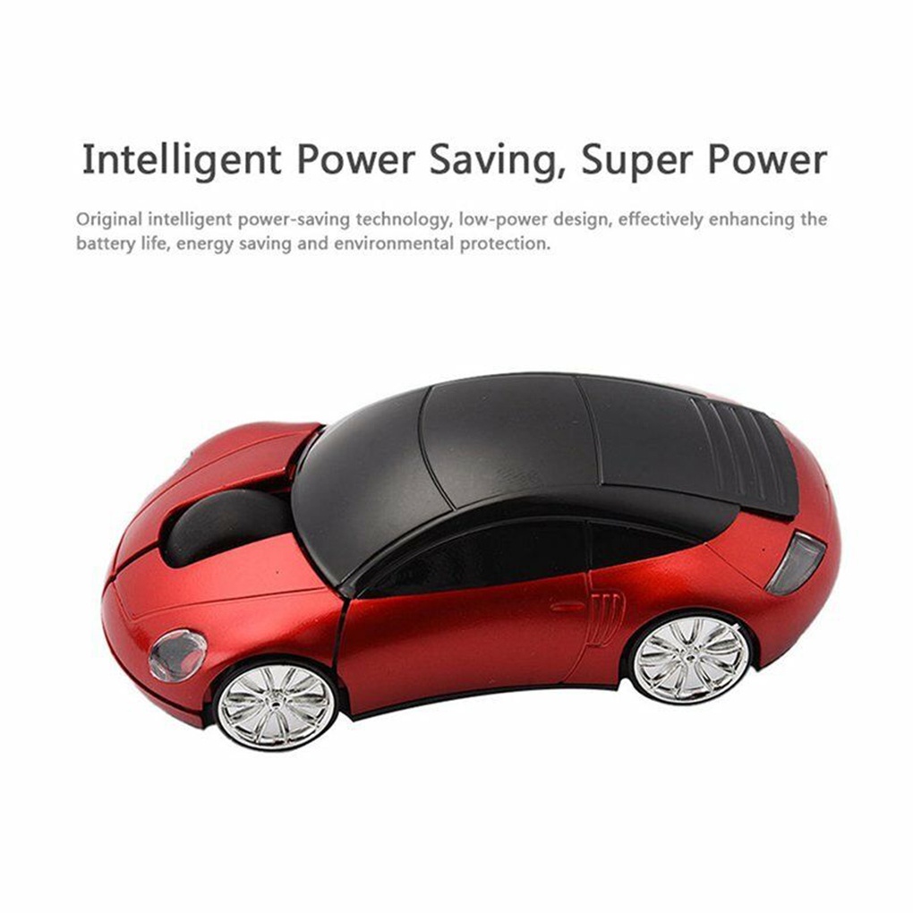 2 4GHz Wireless Mouse Car Shape 3 Buttons Optical Computer Cordless USB Receiver Office Laptop Mice #8