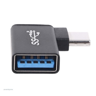 ❤~ USB C to USB 3.0 Aluminum Adapter USB A 3.0 Female to 90 Degree 3.1 Type C Male Converter for Smartphone Flash Drives