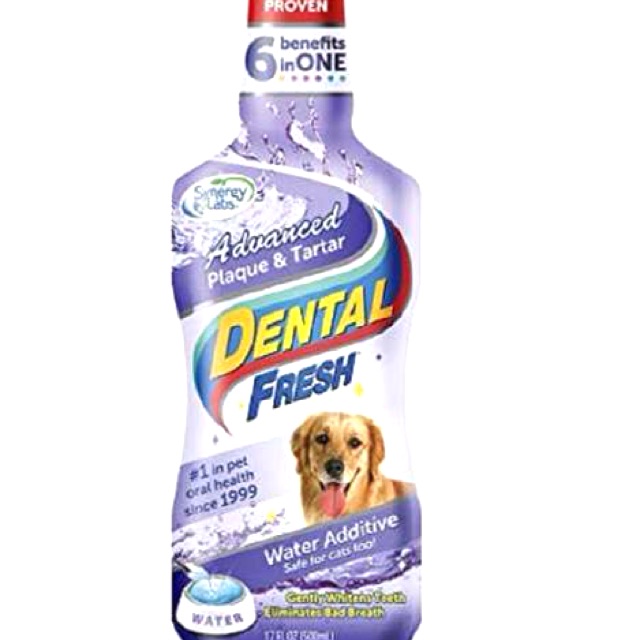 น้ำยาช่วยลดกลิ่นปาก และลดคราบหินปูนสำหรับสุนัข Dental Fresh Advanced Plaque & Tartar (17 oz)