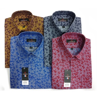 Alain Delon เสื้อเชิ้ต แขนสั้นผู้ชาย ทรง Basic ไม่เข้ารูป ชา…