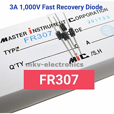 (10ตัว) FR307 , 3A 1000V , Diode Fast ใช้แทน FR301 , FR302 , FR303 , FR304 , FR305 , FR306 ได้ (รหัส