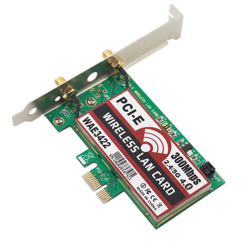 hotFullbag Dual Band 2.4GHz/5GHz PCIe 300Mbps Wireless Network Card WLAN WiFi Adapter With Bluetooth #4