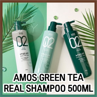 [AMORE Pacific] Amos Scalp 02 Feel the GREEN TEA แชมพู 500 มล. ชนิดบอบบาง ชนิดมัน ประเภทปกติ ถึงแห้ง สําหรับการป้องกันผมร่วง หนังศีรษะ การดูแลผิวแพ้ง่าย เติมความชุ่มชื้นให้หนังศีรษะ