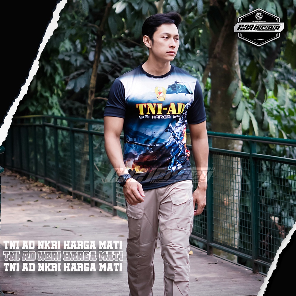 TNI เสื้อยืด ARMY SINGELPRINT TNI AD DEAD ราคา SUBLIME JERSEY BANDUNG 1