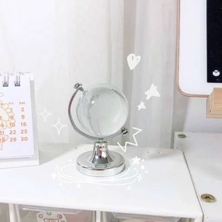 ลูกโลกคริสตัล✨《พร้อมส่ง》ลูกโลกจิ๋วหมุนได้ 360'🌍 ตกแต่งห้อง น่ารักมากกกก