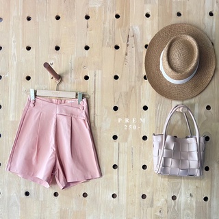 -🍉 ⸝ ⸝ 𝑨𝒍𝒊𝒄𝒆 𝑷𝒂𝒏𝒕𝒔 กางเกงขาสั้น แต่งดีเทลกระดุมหน้า #971