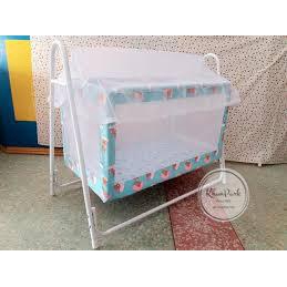 เปลดีไลท์ เปลกรง เปลเด็ก เปลไกว สีชมพู/ฟ้า🌈 ขนาด 57*102.5*85 ซม. kp99