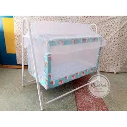 เปลดีไลท์ เปลกรง เปลเด็ก เปลไกว สีชมพู/ฟ้า🌈 ขนาด 57*102.5*85 ซม. kp99