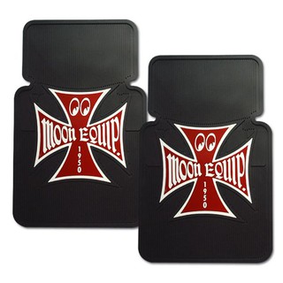 MOON Equipped Iron Cross Rubber Floor Mat (พรมรถยนต์)