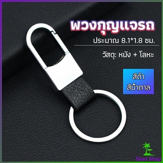 พวงกุญแจรถ พวงกุญแจ พวงกุญแจโลหะ + หนัง car keychain