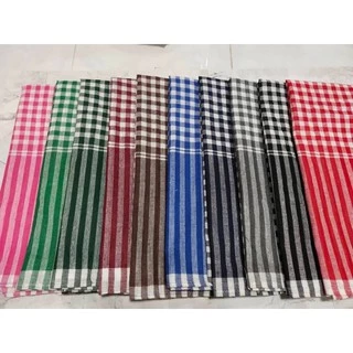 ผ้าขาวม้าฝ้าย เนื้อนิ่ม เย็บริม80x180cm