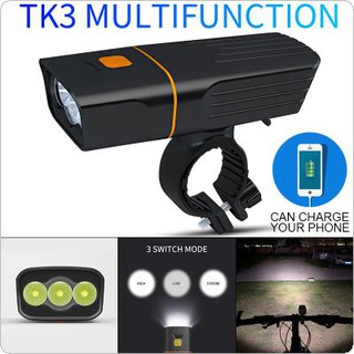 ไฟฉายติดจักรยาน หลอด LED ชาร์จ usb   TK3 Bicycle Light