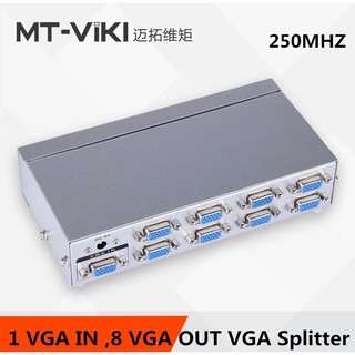 MT-VIKI VGA Splitterช่วยให้1วิดีโอVGAสัญญาณแสดงได้ถึง8จอภาพระยะทางได้ถึง30เมตร