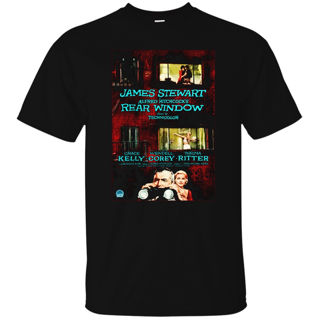 โปสเตอร์ ลาย Alfred Hitchcock James Stewart Grace Kelly สไตล์เรโทร 1950s สําหรับติดหน้าต่างหลังรถยนต