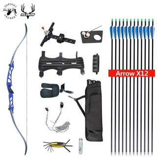 TOPOINT R2 Recurve Bow Hunting， Takedown Recurve Bow Package Ready To Shoot ชุดยิงธนูสำหรับการล่าธนู