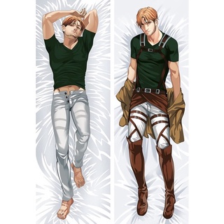 ปลอกหมอน ผ้ากํามะหยี่ ลายอนิเมะ Attack On Titan Dakimakura Ackerman ขนาด 50X150 ซม. สําหรับตกแต่งบ้าน เตียง