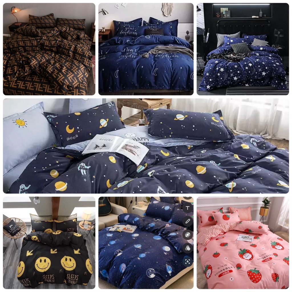 ชุดเครื่องนอน ครบชุด6ชิ้น (ผ้าปู+ผ้านวม+ปลอกหมอน) ขนาด 3ฟุต-6ฟุต ราคาเดียว {มีเก็บปลายทาง} ลายสวยน่ารักผ้านุ่มห่มสบาย