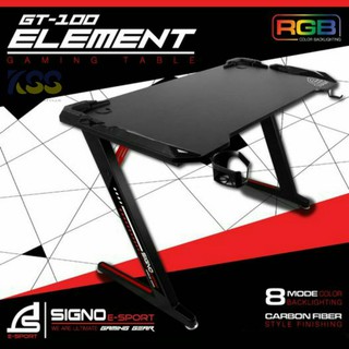 🛒✨โต๊ะเกมมิ่ง SIGNO E SPORT รุ่น GT-100 มีไฟ RGB รับประกันสินค้า 1 ปี 💥สินค้ามีพร้อมส่ง💥