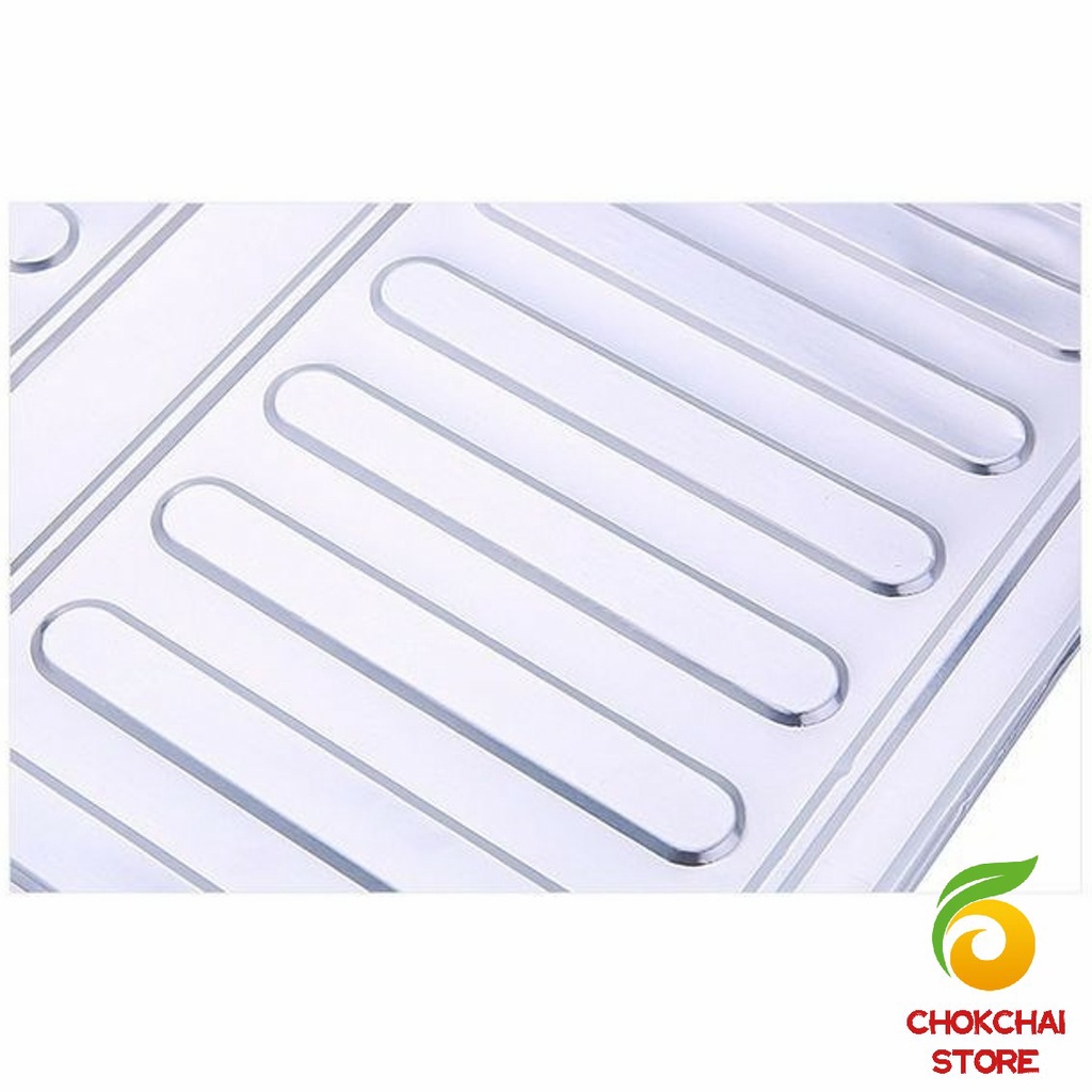 Chok แผ่นอลูมิเนียม สีตะกั่ว กันน้ำมันกระเด็น ฉากกั้นน้ำมันกระเด็น สำหรับ 1 เตา  plate to prevent oil spillage - รูปที่ 4