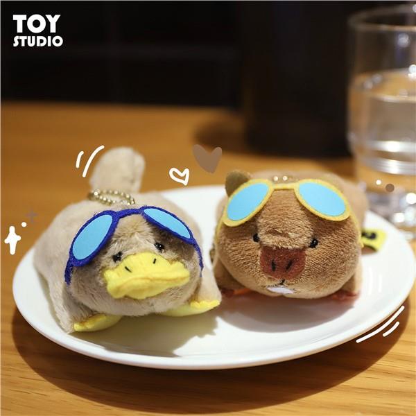 Wombat Family แว่นตากันแดดจี้ญี่ปุ่นน่ารัก Platypus Koala ตุ๊กตากระเป๋าจี้พวงกุญแจคู่