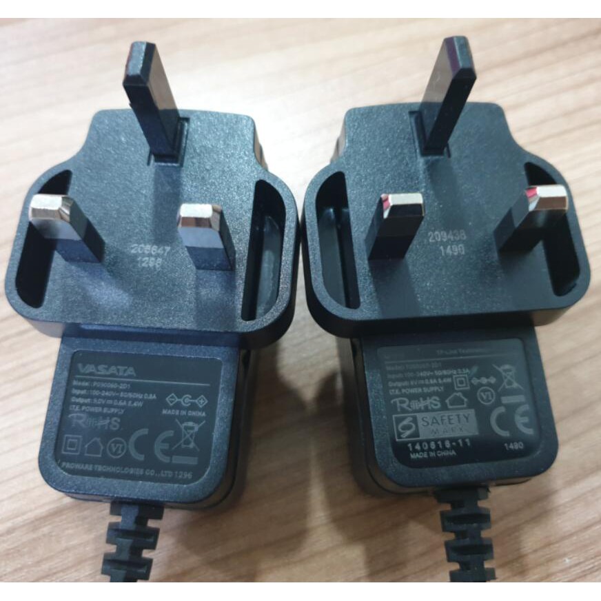 VASATA TP-Link P090060-2D1 AC/DC POWER SUPPLY ADAPTER 9V 0.6A UK PLUG