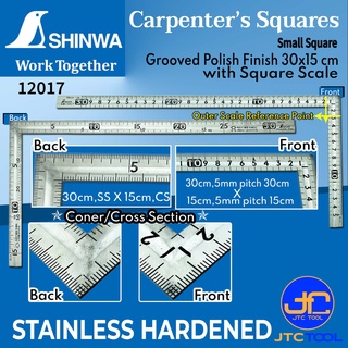 Shinwa ฉากทั่วไปขนาดเล็ก สำหรับวัดงานทั่วไป - Carpenters Small Square