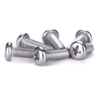 สกรู JP สกรูหัวกลมแฉก สแตนเลส 304 M6 - 1.0 x ความยาว 8 - 100mm. Pan Head Screws Stainless 304 ราคาส่ง