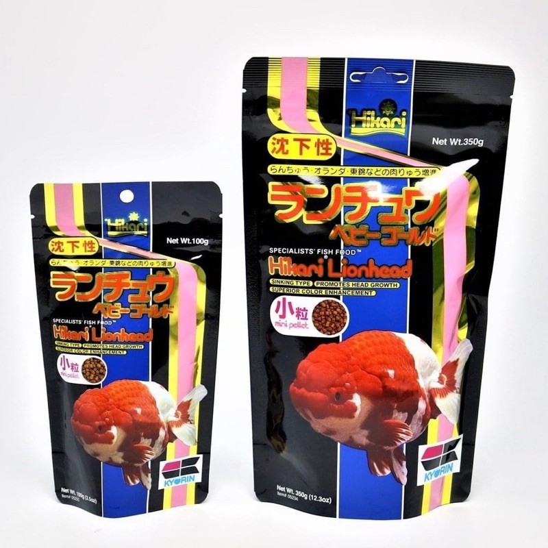 🌈อาหารHikari.🌈 Lion head อาหารปลาทองเกรดพรีเมี่ยมชนิดเม็ดจมน้ำ  🪀สำหรับปลาทองหัวสิงห์ รันชู อรหารนำเข้าจากประเทศญี่ปุ่น