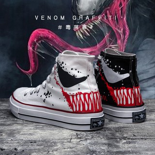 Venom anime high-top canvas shoes Korean fashion sports sneakers