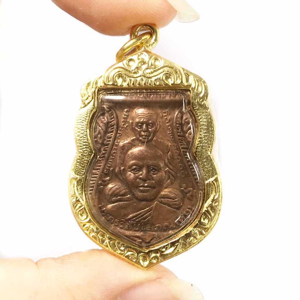 เหรียญหลวงพ่อทวด พิมพ์ พุทธซ้อน วัดช้างให้ ปี 2509 เลี่ยมกรอบทองไมครอน