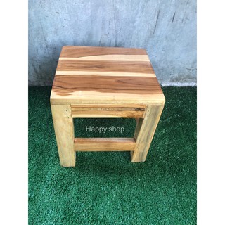 เก้าอี้ไม้สักเคลือบยูริเทรนใส ขนาด 22x23x24cm.(มีบริการเก็บเงินปลายทาง)