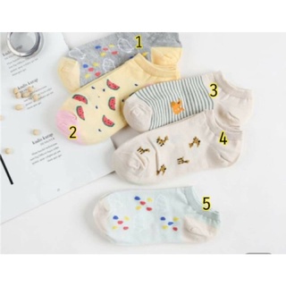 (พร้อมส่ง) ถุงเท้าข้อสั้นลายน่ารัก