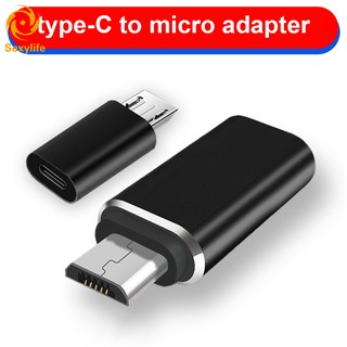 sl micro usb male to type c female อะแดปเตอร์แปลงเชื่อมต่ออะลูมิเนียมสําหรับโทรศัพท์มือถือแท็บเล็ต