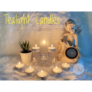 เทียนทีไลน์ Tea light candles  จุดได้นานสุด 4 – 5 ชม. เทียนขาว เทียนเล็ก เทียนถ้วย