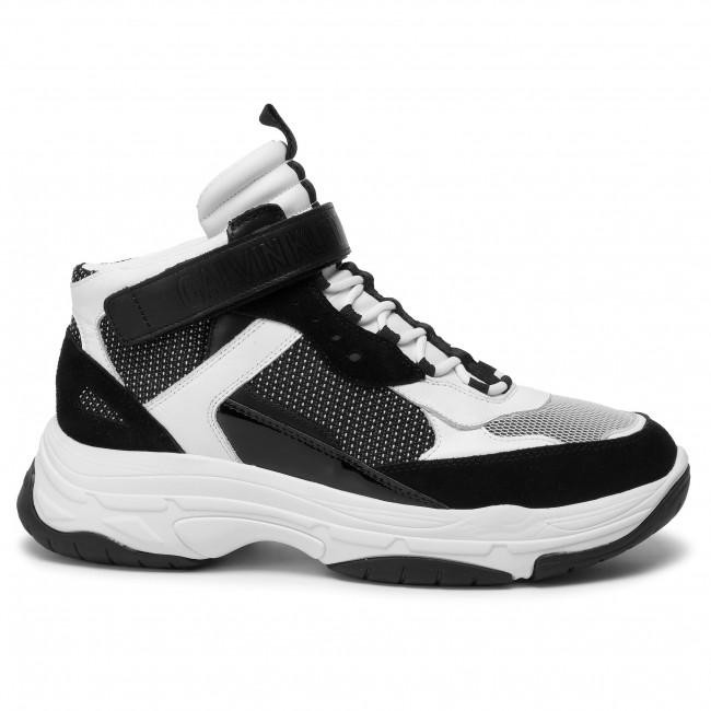 CALVIN KLEIN JEANS รองเท้าผู้ชายผ้าใบแบบหุ้มข้อ | MORDIKAI Sneakers in Black