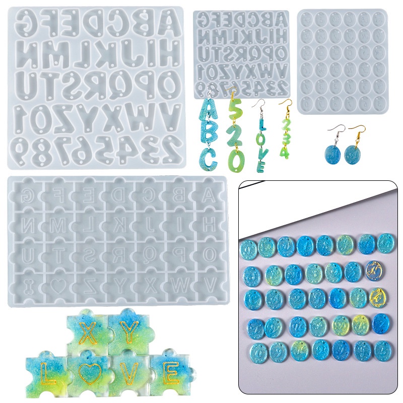พร้อมส่ง!! แม่พิมพ์ซิลิโคน ตัวอักษร จี้ เครื่องประดับ แม่พิมพ์ซิลิโคน สร้อย ต่างหู จี้ (04DY053)