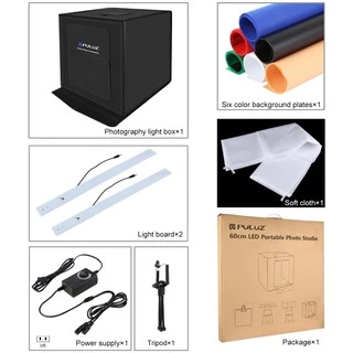 PULUZ กล่องไฟถ่ายภาพ Light Box 60 cm สตูดิโอถ่ายภาพ กล่องถ่ายรูปสินค้า กล่องสำหรับถ่ายภาพสินค้า