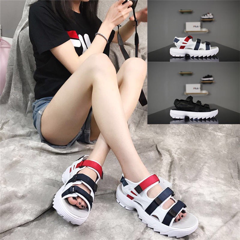 fila disruptor taping sandals