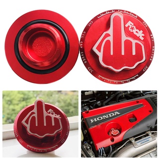 Red All-Aluminum Car Modified Oil Cap Finger Oil Cap Suitable For Honda Acura Auto Parts Fuel Tank Cap Accessories