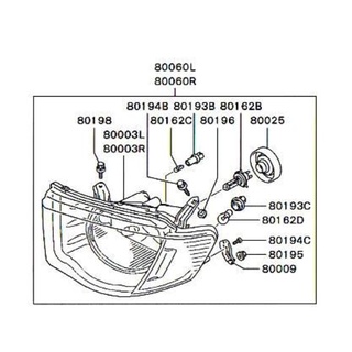 ไฟใหญ่หน้าไททัน ปี05-06 Mitsubishi  มิตซู แท้ เบิกศูนย์