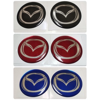 สติ๊กเกอร์เทเรซิ่นนูนอย่างดี วงกลม โลโก้ MAZDA มาสด้า ติดรถ แต่งรถ sticker ติดดุมล้อ ดุมล้อ ติดพวงมาลัย พวงมาลัย