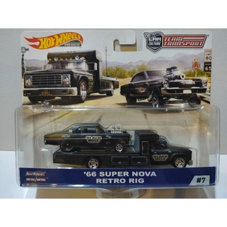 Hotwheels รถพ่วง รถเหล็กล้อยาง Super nova Retro Rig