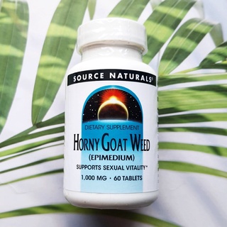 อาหารเสริมจากธรรมชาติ Horny Goat Weed 1,000 mg 60 Tablets (Source Naturals®)