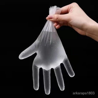ถุงมือทำอาหาร อเนกประสงค์ ใช้แล้วทิ้ง 100 ชิ้น/กล่อง Food Grade