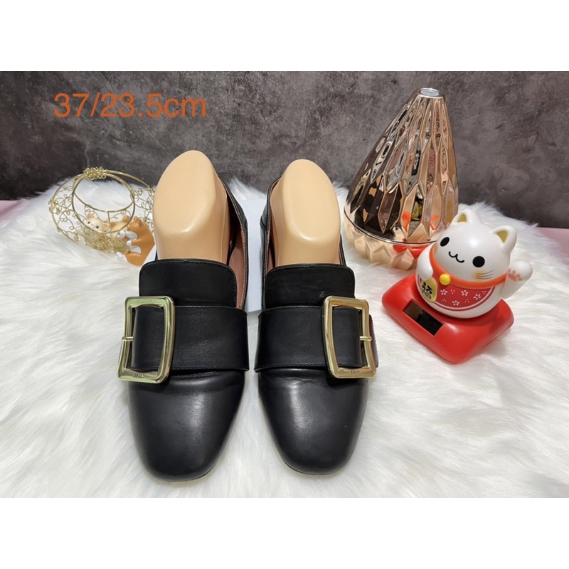 Bally Janelle Black Leather Loafers มือสอง