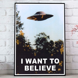 X Files " I WANT TO BELIEVE"  POSTER ภาพหลังโต๊ะทำงาน FOX MULDER ขนาด 33x48 cm