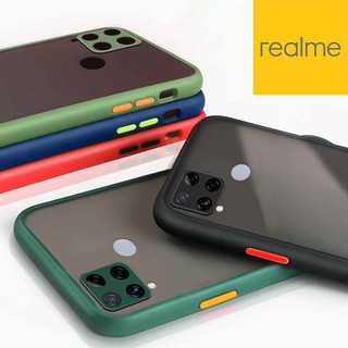 เคส เลนต์กล้อง ขอบสีหลังด้าน กันกล้อง Realme C35 C30 C25 C25s C21 7 Pro GT Neo 2 Neo2 Narzo 50i 50A Prime C11 C12 C15 6 6s 5 5i 5s 6i 4G 5G 2022