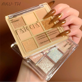 FAICCIA 9 สี จานสีอายแชโดว์ ชิมเมอร์กันน้ำ COD