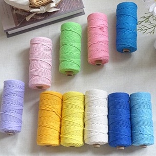 เชือกคอตตอล Macrame cotton  ขนาด 3 มิล / เชือกคอตตอล (Cotton Rope)  (10113)